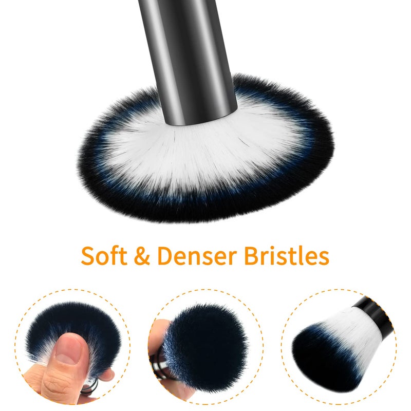 Queen Scepter Retractable Kabuki Makeup Brush, Travel Face Blush Brush, Portable Powder Brush with cap for Foundation, Color, Highlight, Contour, Blush, Flawless, Powder Cosmetics - Image 3